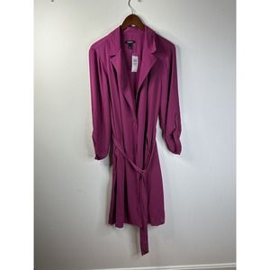 Torrid Chiffon Trench Boysenberry Sz 14/16 NWT